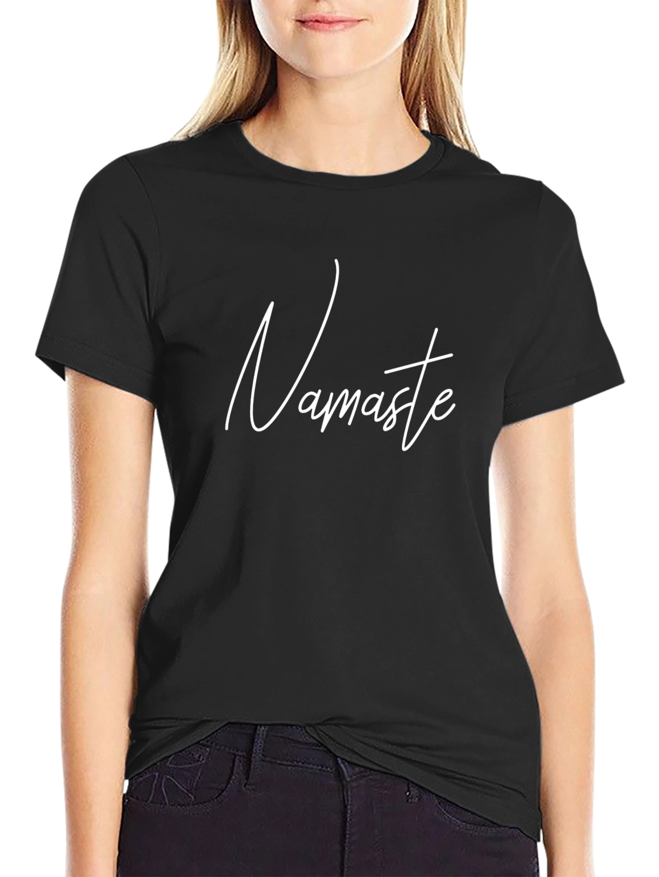 Namaste T-Shirt - Relaxed Fit Black Tee