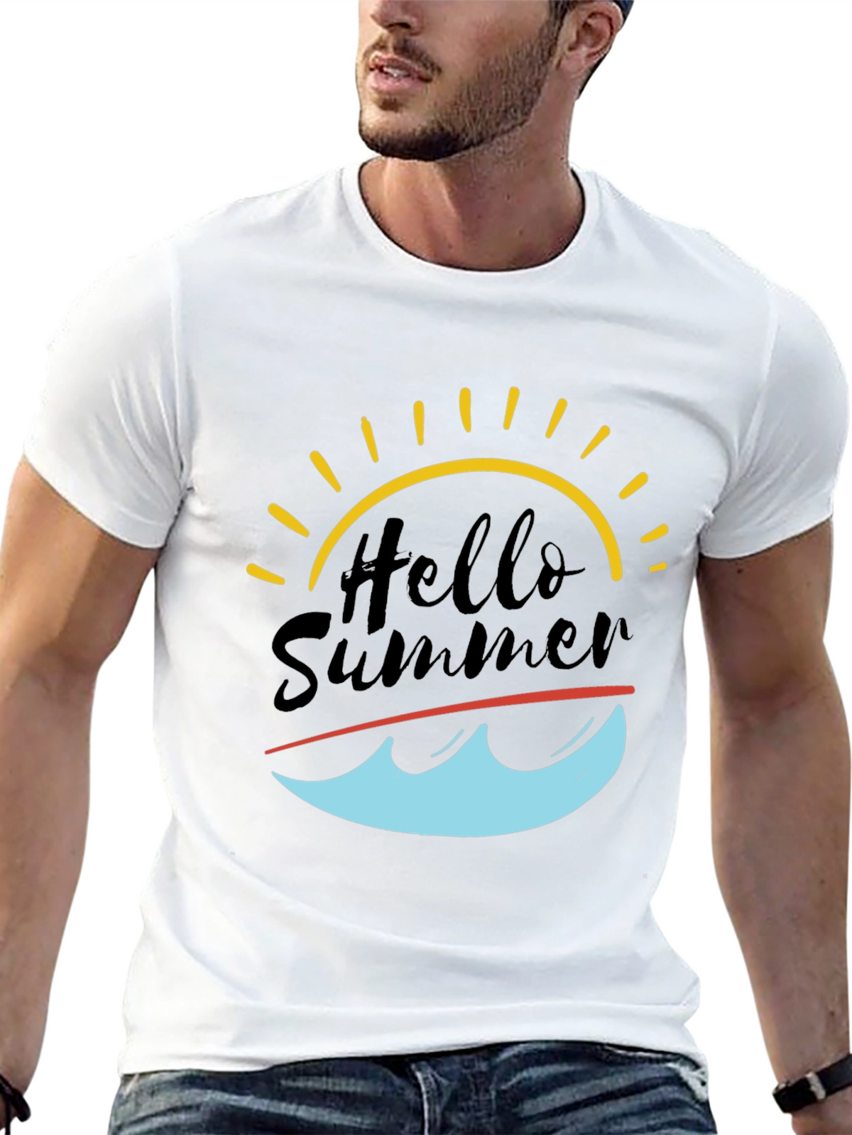 Hello Summer Graphic Tee - Black T-Shirt