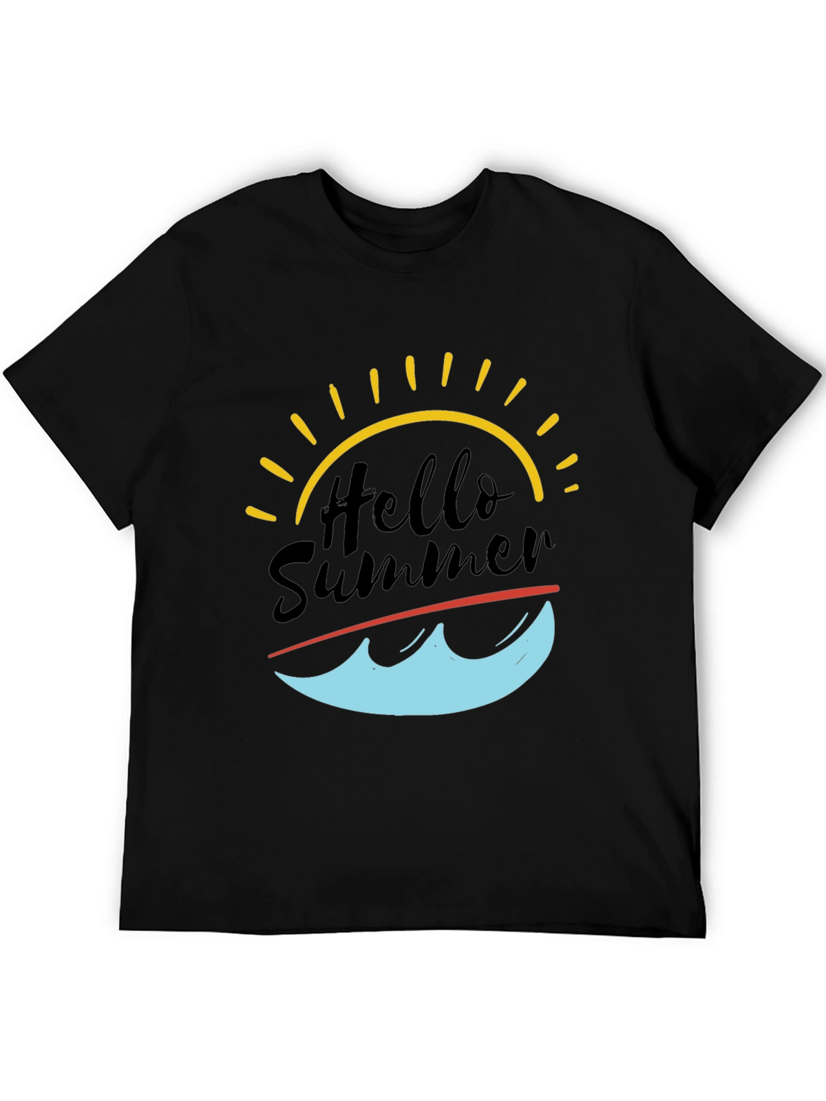 Hello Summer Graphic Tee - Black T-Shirt