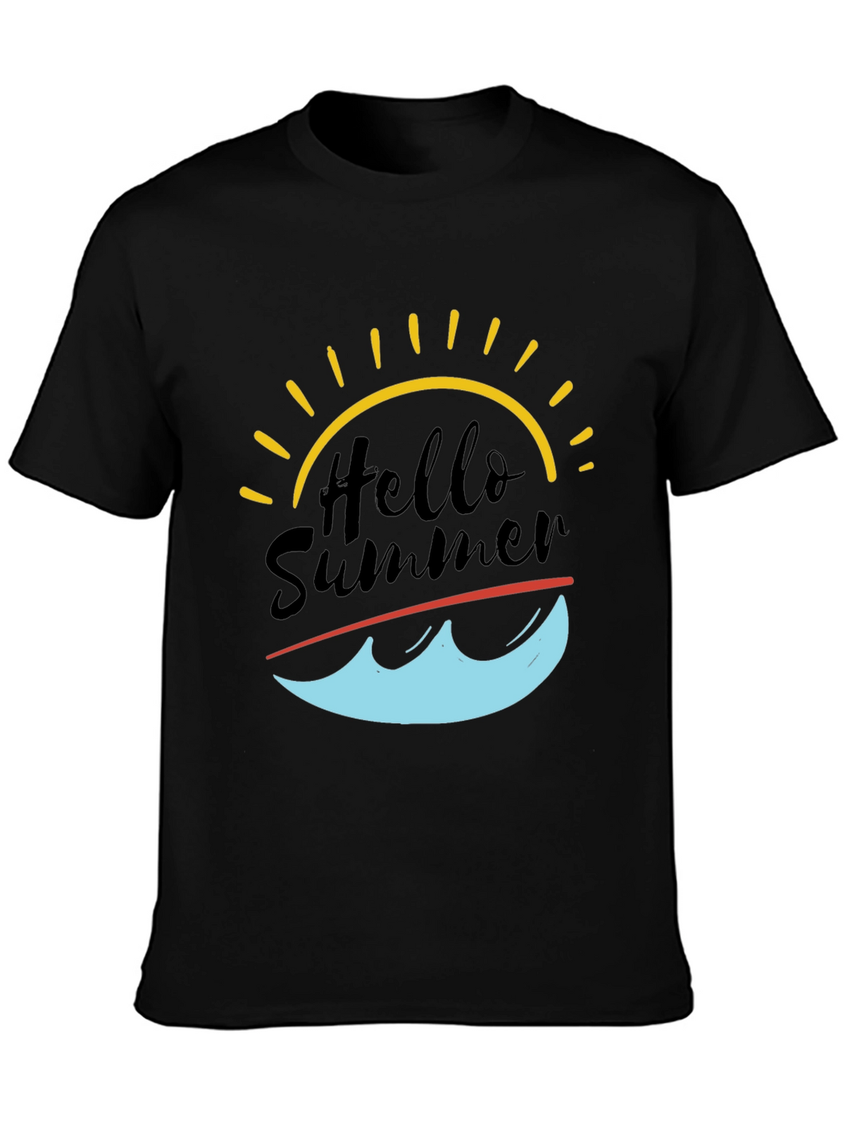 Hello Summer Graphic Tee - Black T-Shirt