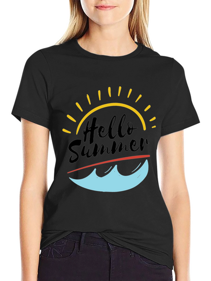 Hello Summer Graphic Tee - Black T-Shirt