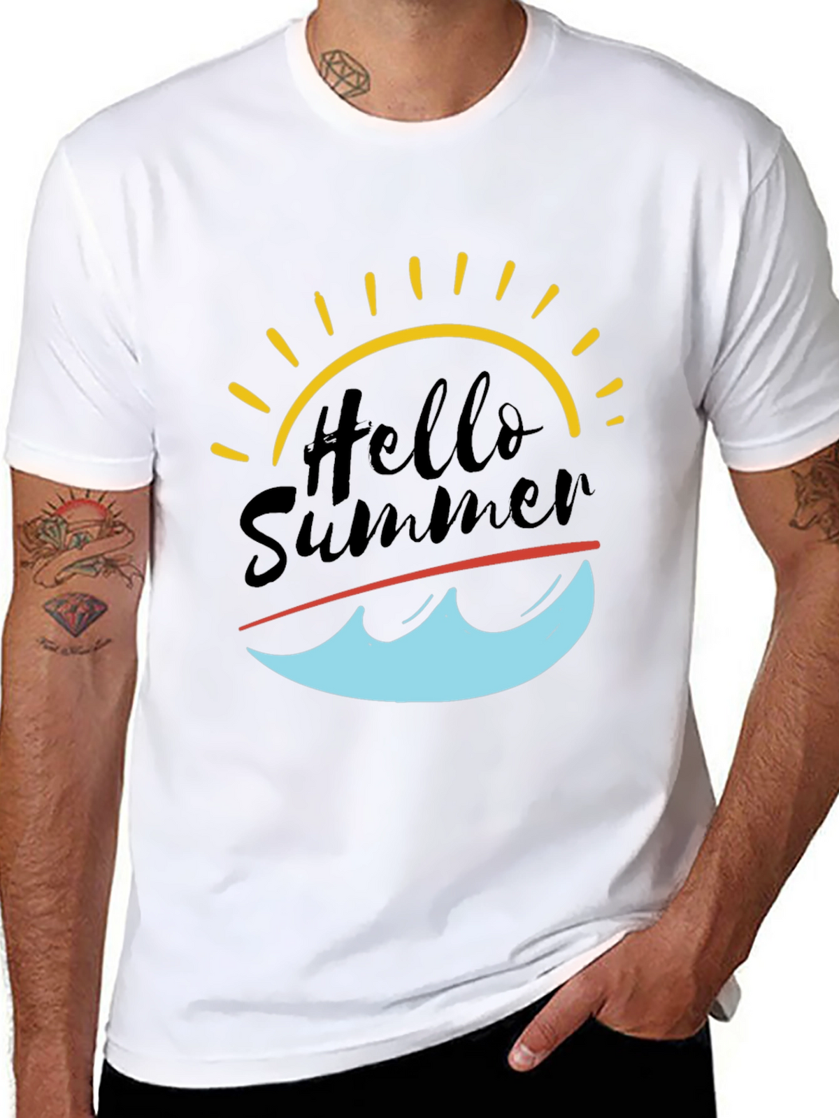 Hello Summer Graphic Tee - Black T-Shirt