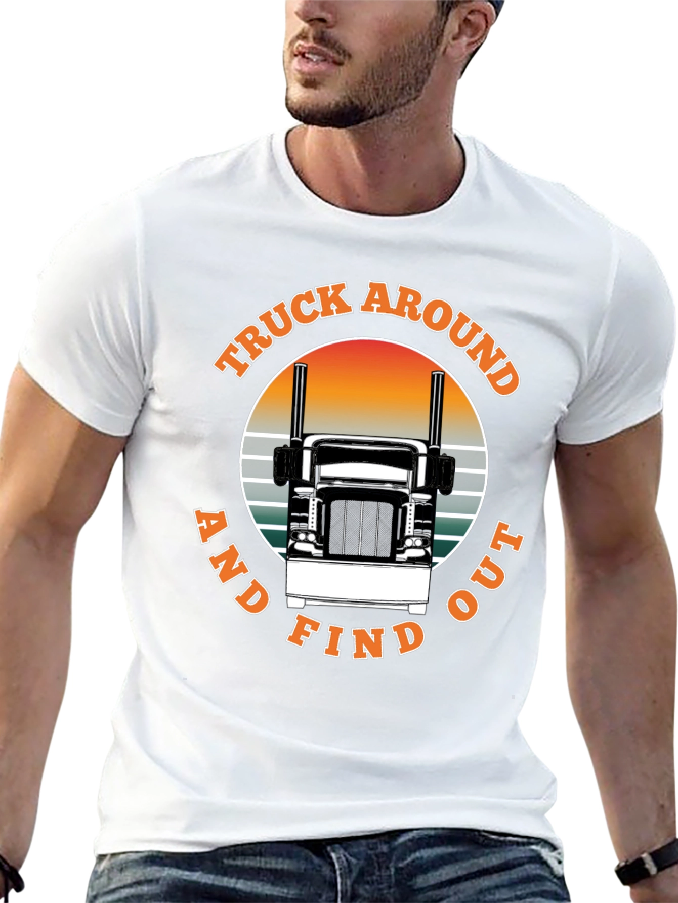 Truck Around and Find Out Black T-Shirt