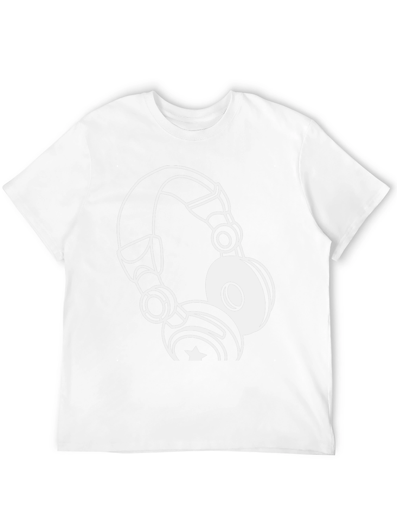 Cool Black T-Shirt with Headphones Graphic