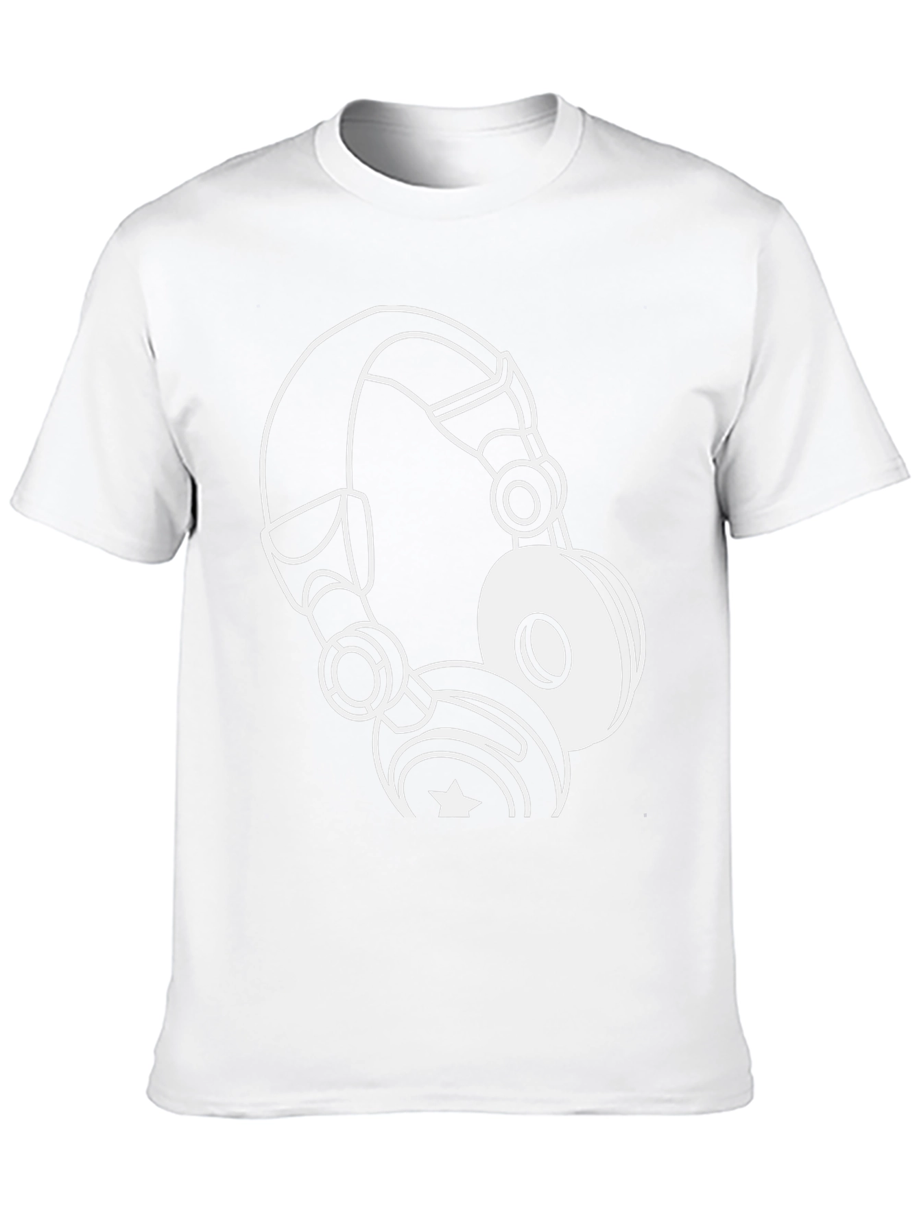 Cool Black T-Shirt with Headphones Graphic