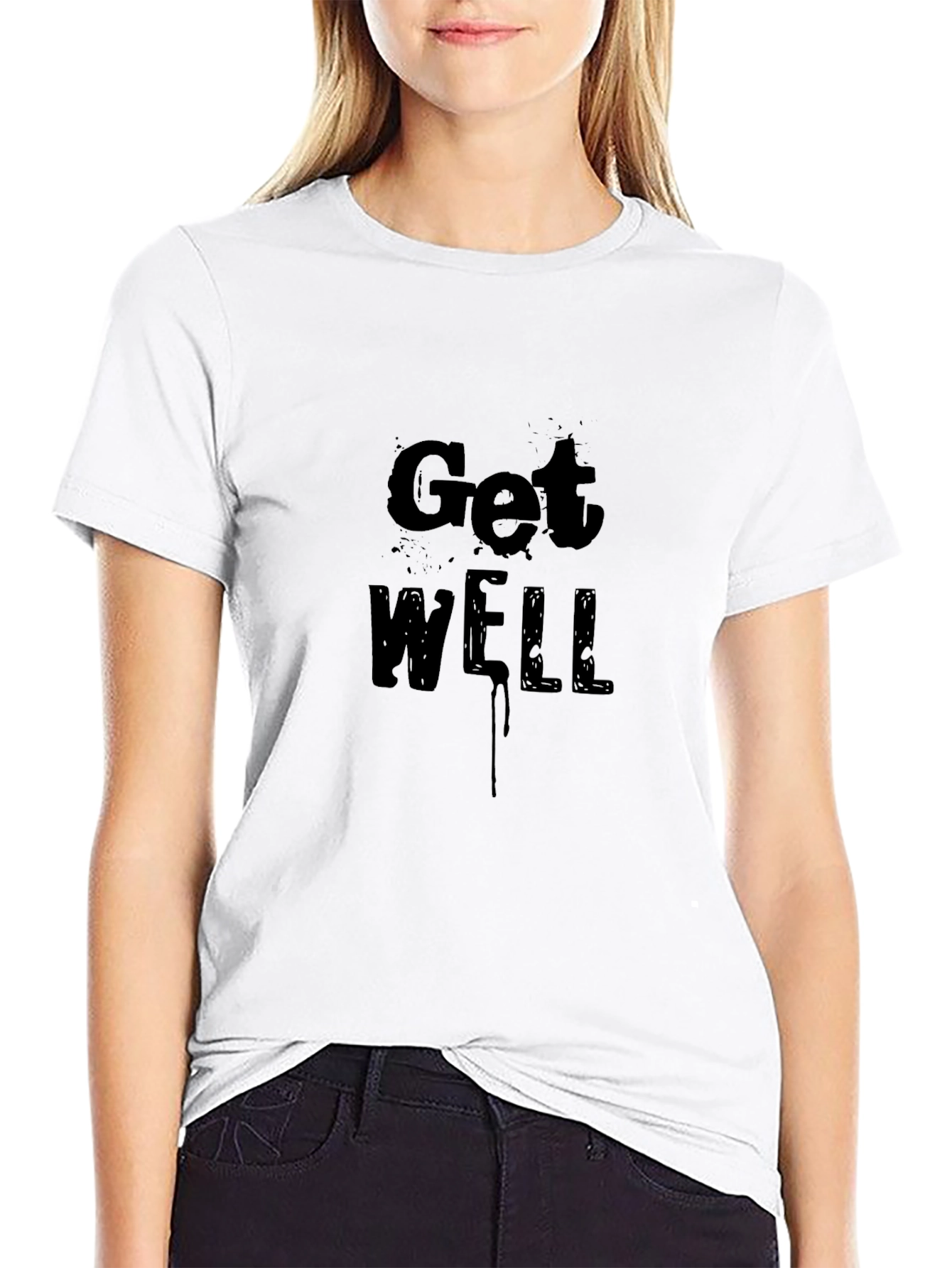 Get Well Soon Black Tee