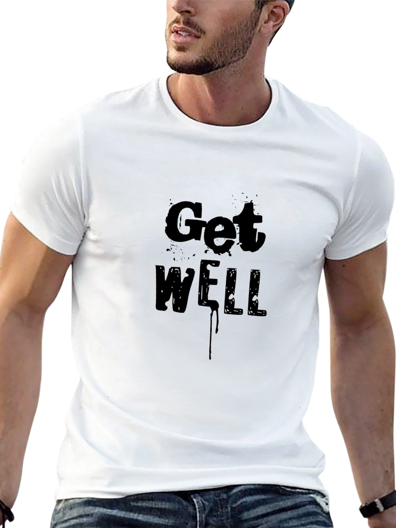 Get Well Soon Black Tee