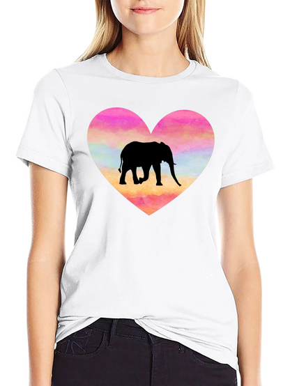 Elephant Heart Graphic T-Shirt - Love Animals!