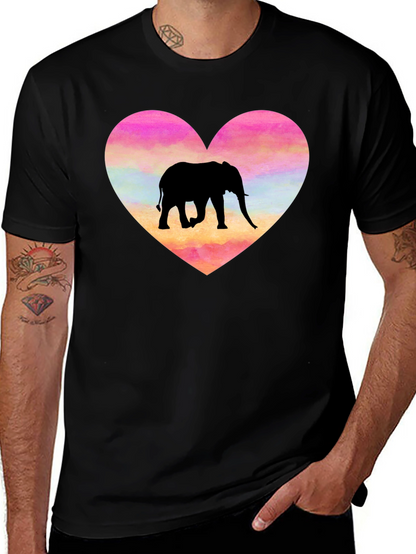 Elephant Heart Graphic T-Shirt - Love Animals!
