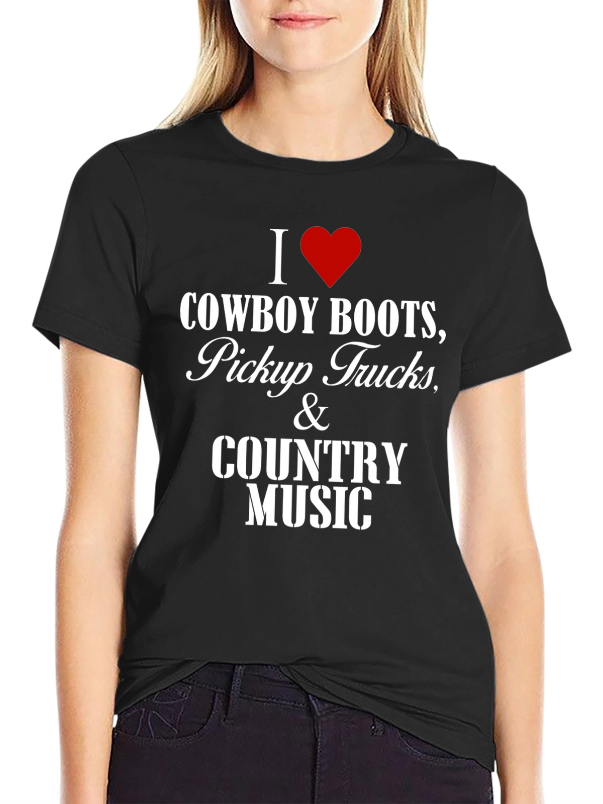 Cowboy Boots Pickup Trucks & Country Music T-Shirt