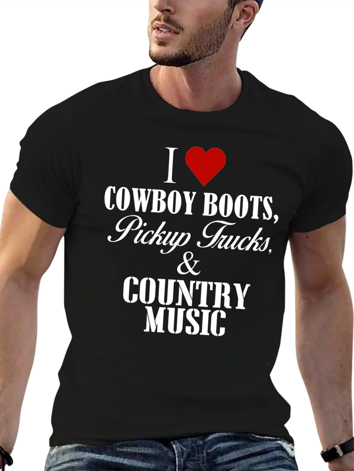 Cowboy Boots Pickup Trucks & Country Music T-Shirt