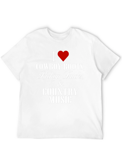 Cowboy Boots Pickup Trucks & Country Music T-Shirt