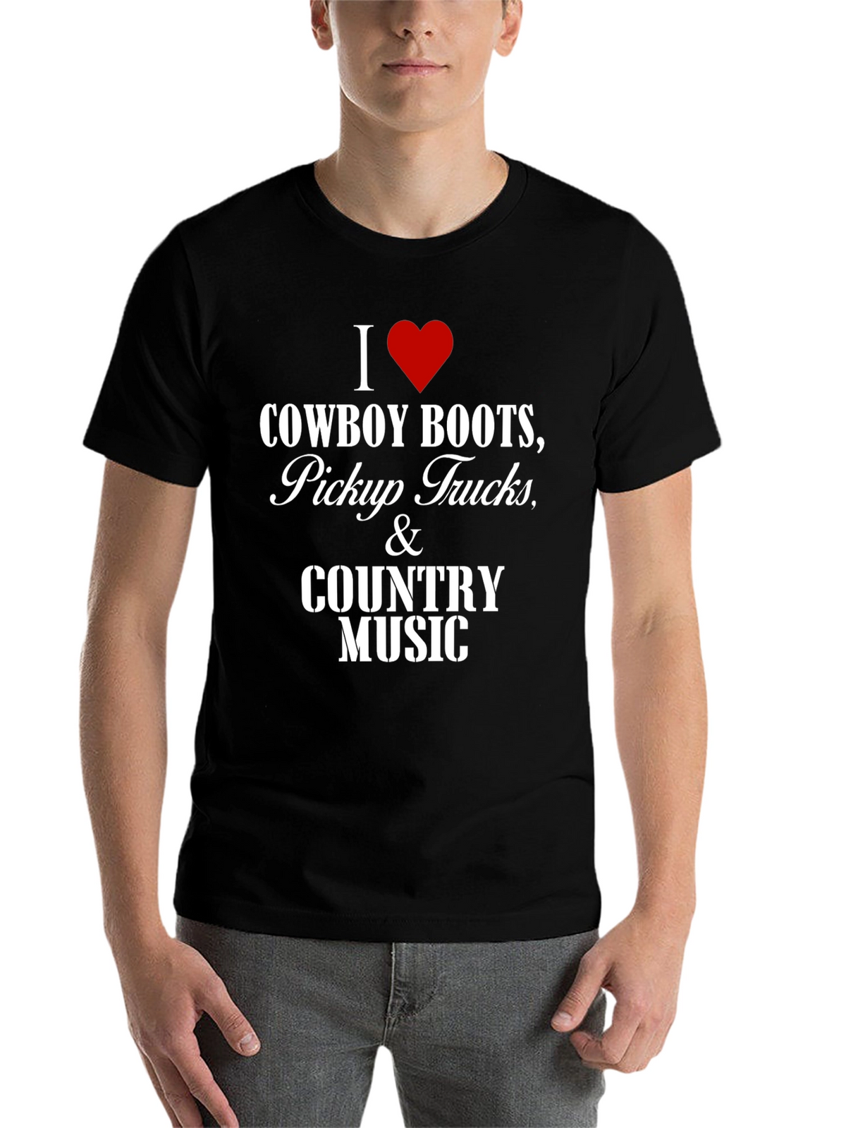 Cowboy Boots Pickup Trucks & Country Music T-Shirt