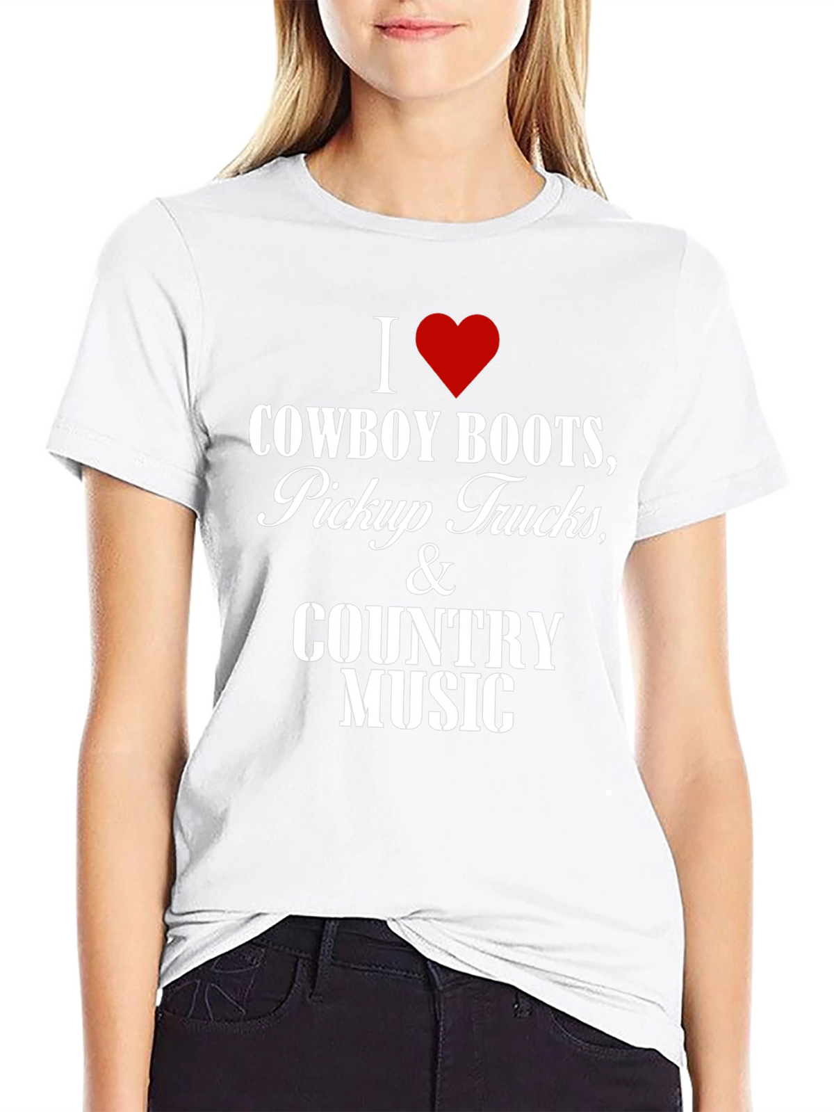 Cowboy Boots Pickup Trucks & Country Music T-Shirt