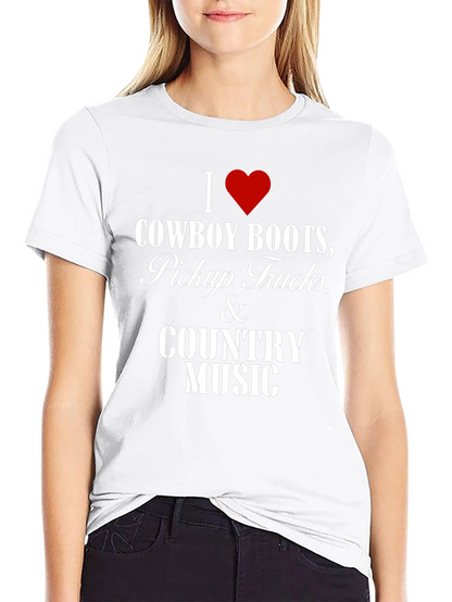 Cowboy Boots Pickup Trucks & Country Music T-Shirt