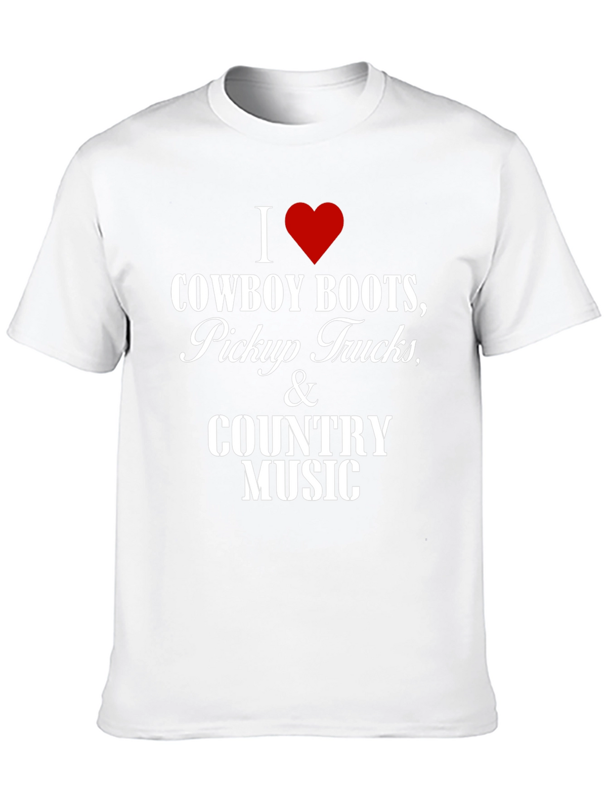 Cowboy Boots Pickup Trucks & Country Music T-Shirt