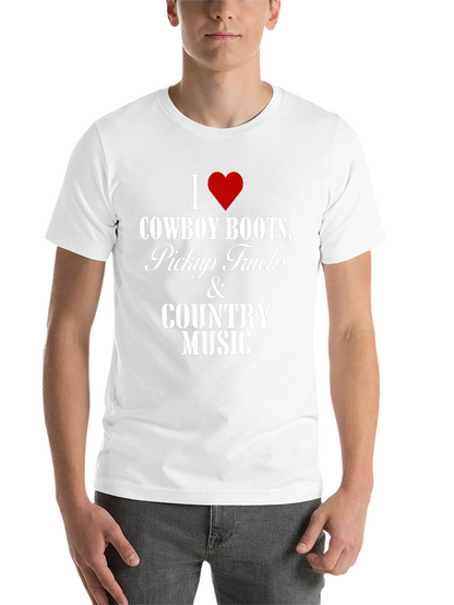 Cowboy Boots Pickup Trucks & Country Music T-Shirt