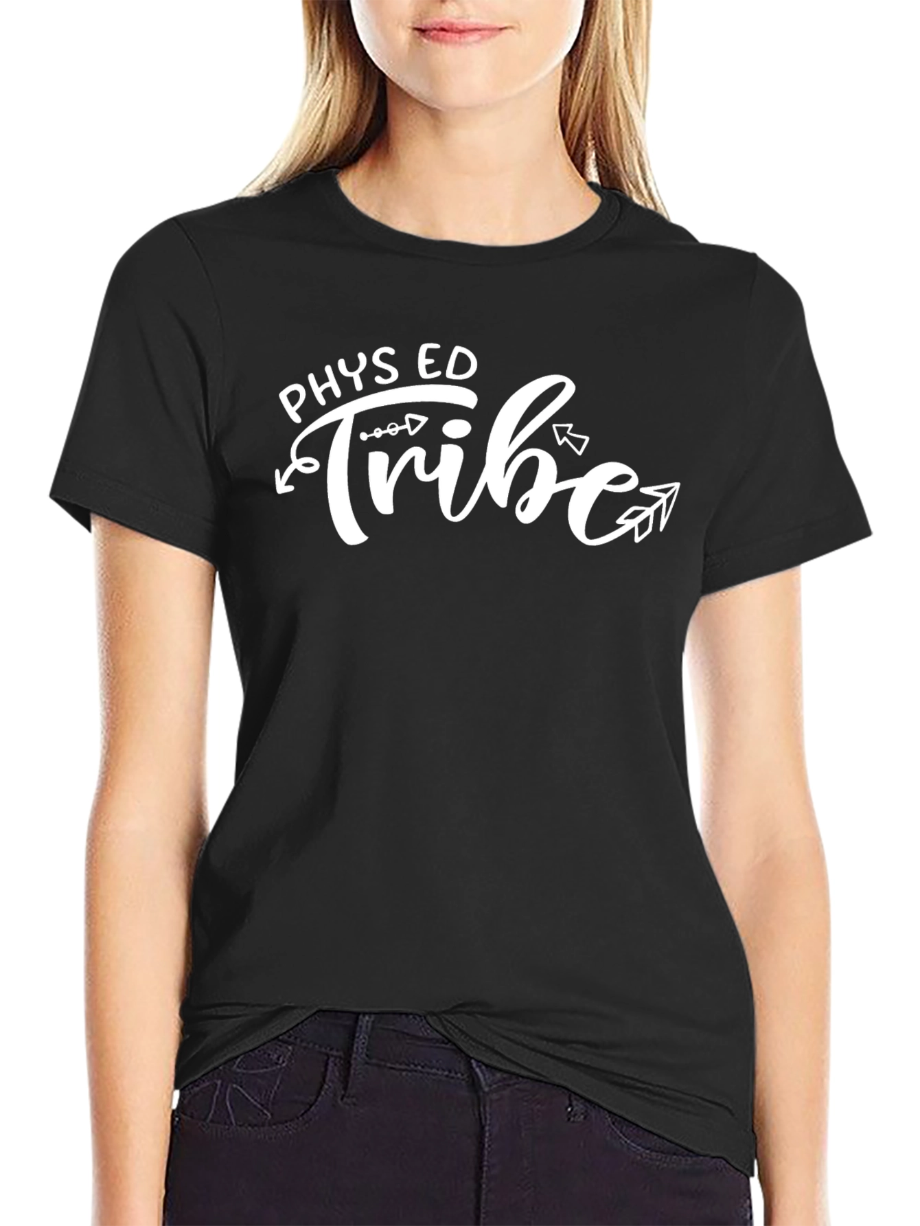 Phys Ed Tribe T-Shirt - Black Casual Style