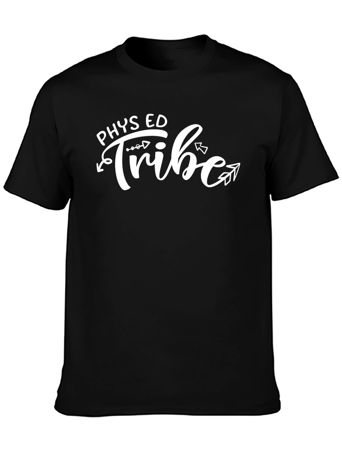 Phys Ed Tribe T-Shirt - Black Casual Style