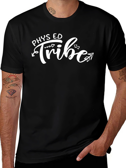 Phys Ed Tribe T-Shirt - Black Casual Style