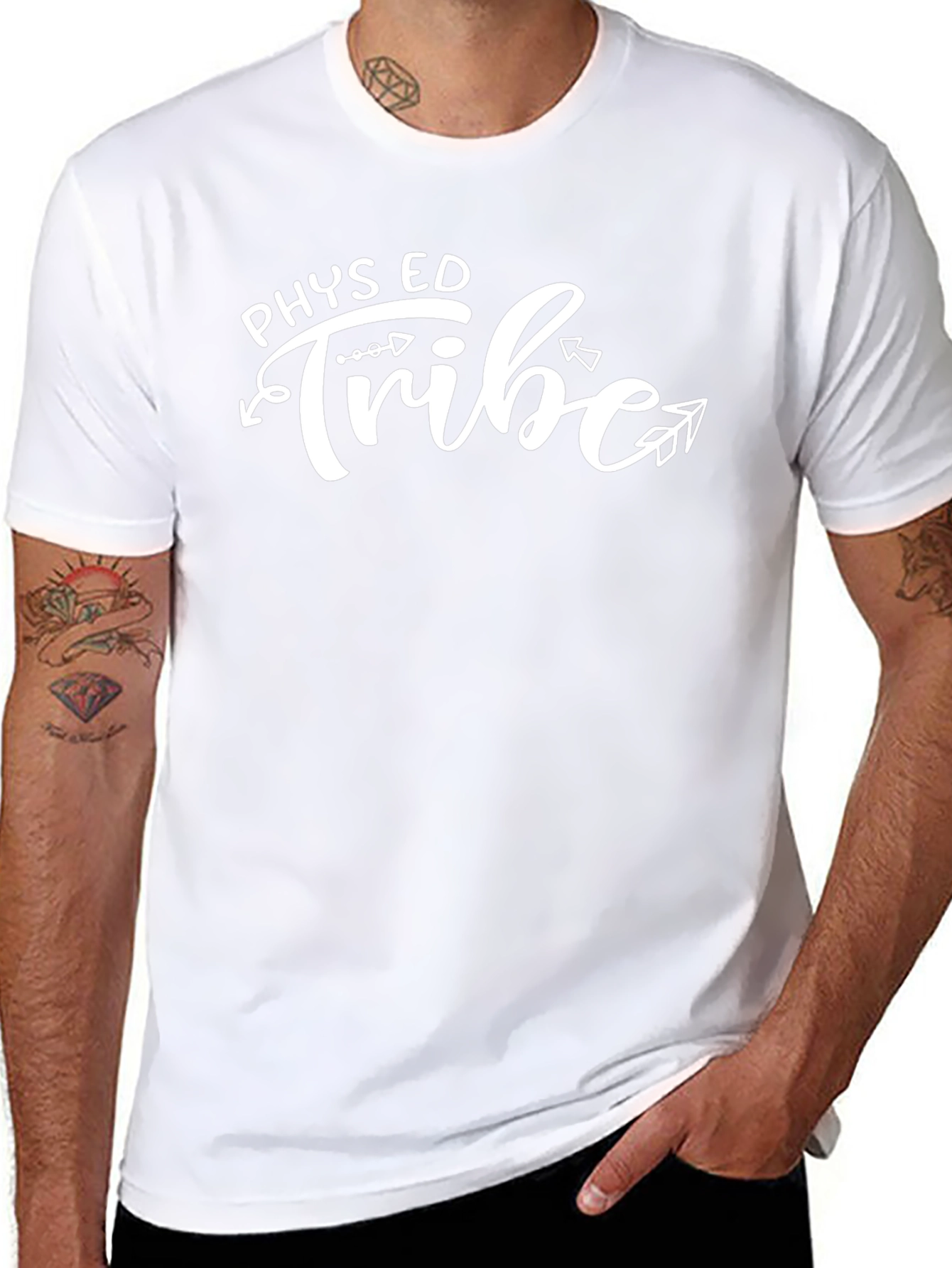 Phys Ed Tribe T-Shirt - Black Casual Style