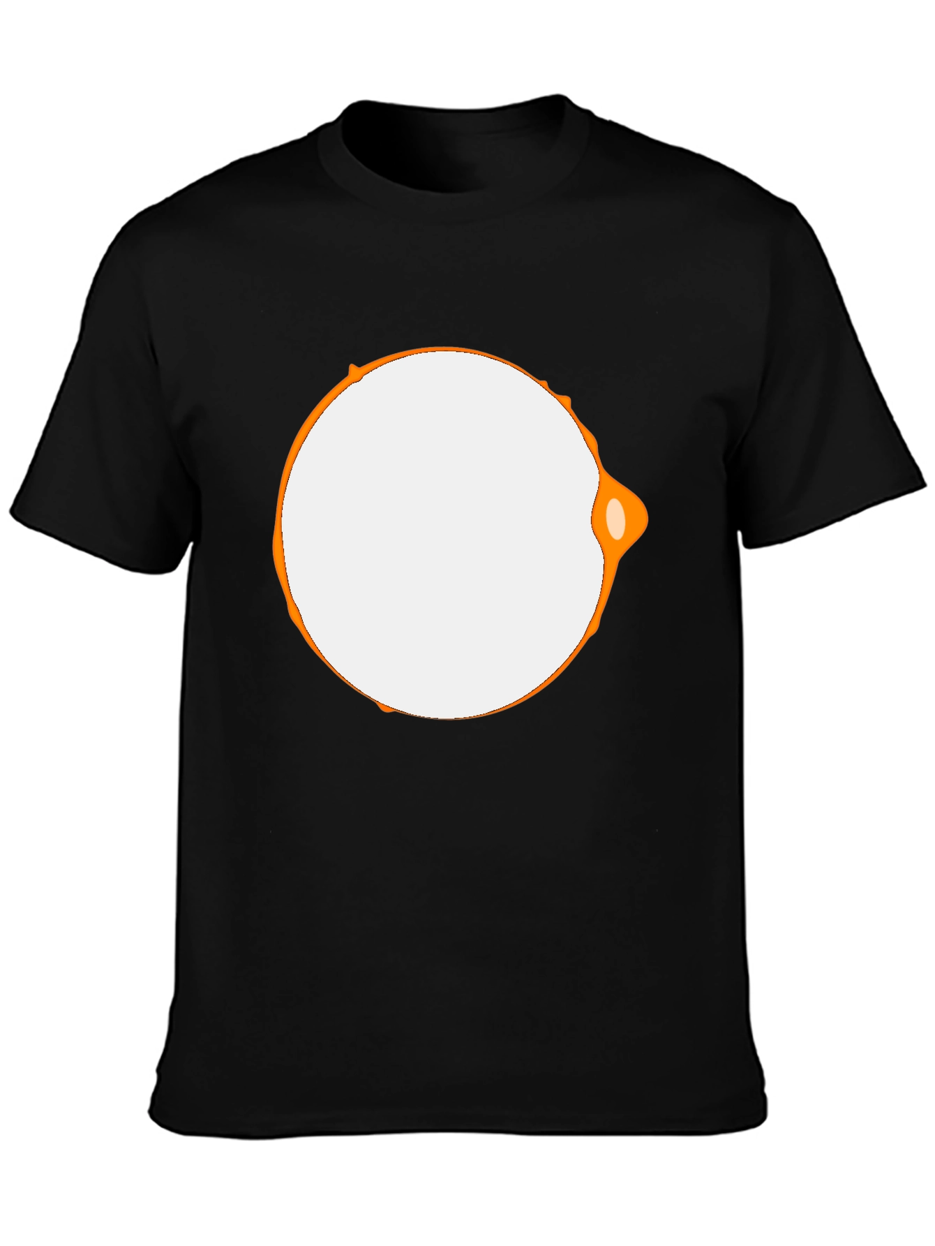 Modern Graphic Tee - Black with Abstract Circle Design
