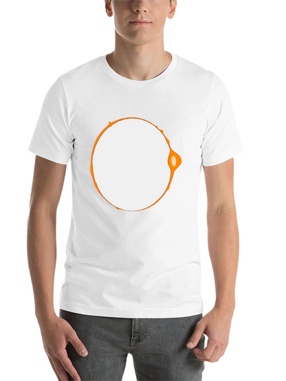 Modern Graphic Tee - Black with Abstract Circle Design