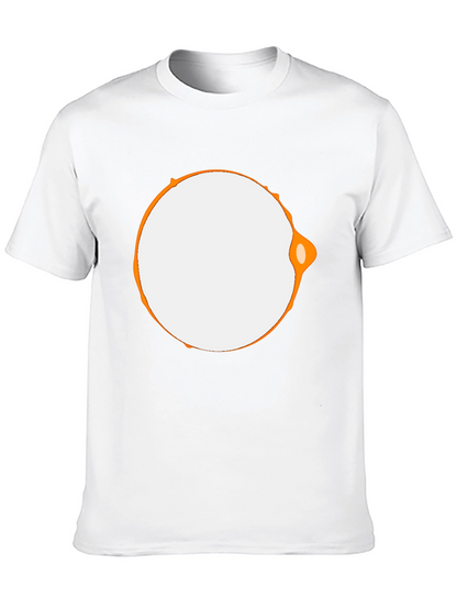 Modern Graphic Tee - Black with Abstract Circle Design