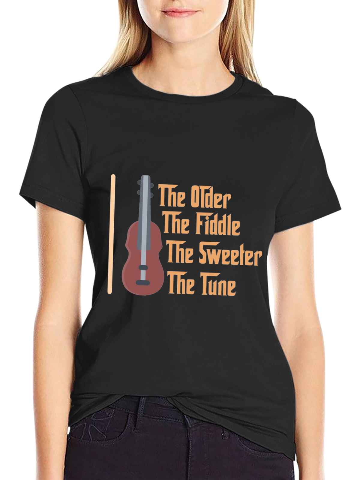 The Older The Fiddle Black T-Shirt