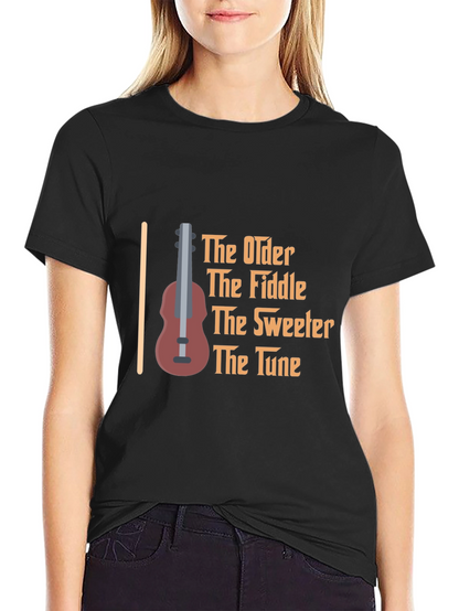 The Older The Fiddle Black T-Shirt