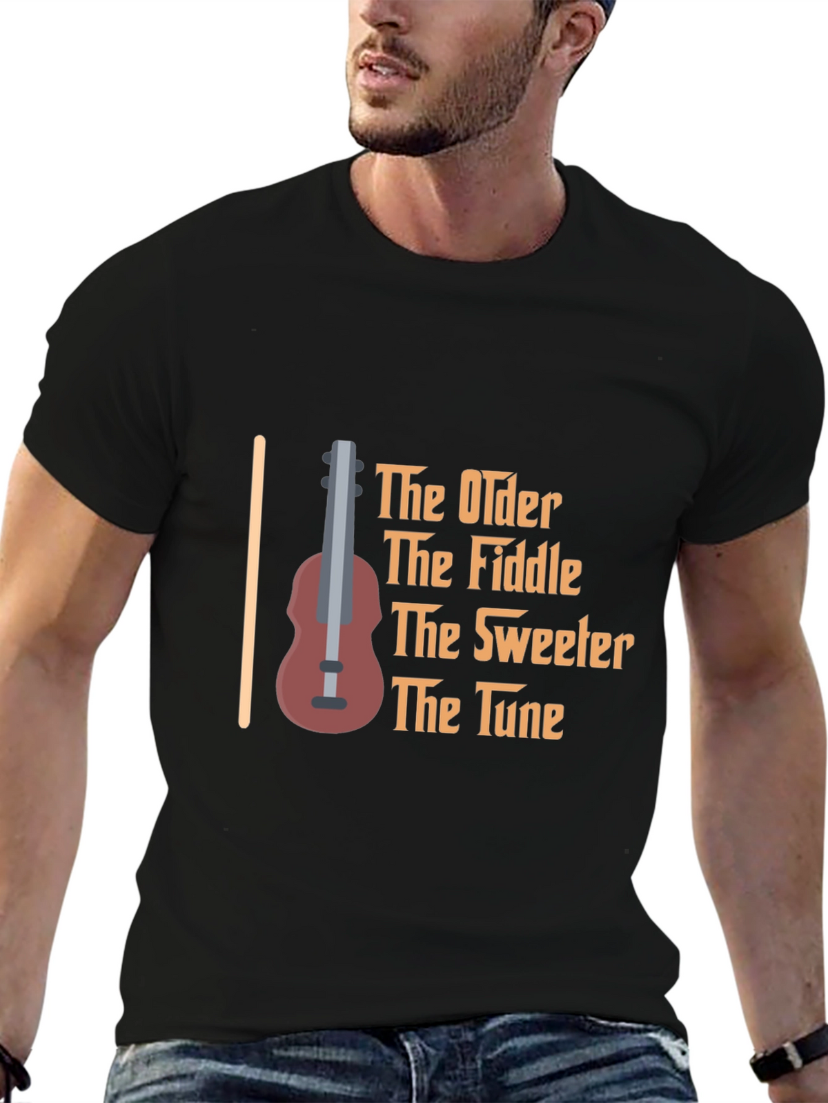 The Older The Fiddle Black T-Shirt