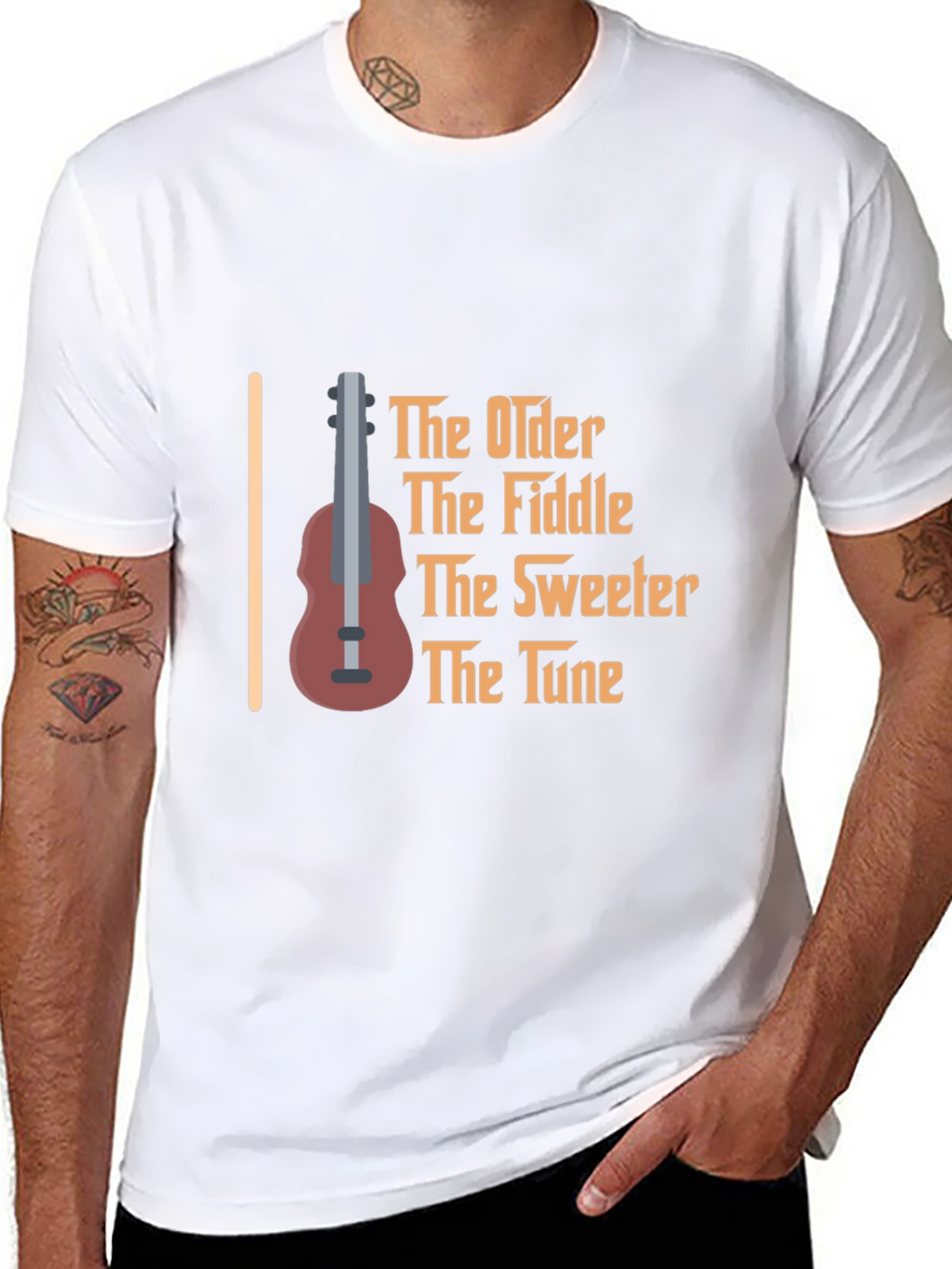The Older The Fiddle Black T-Shirt