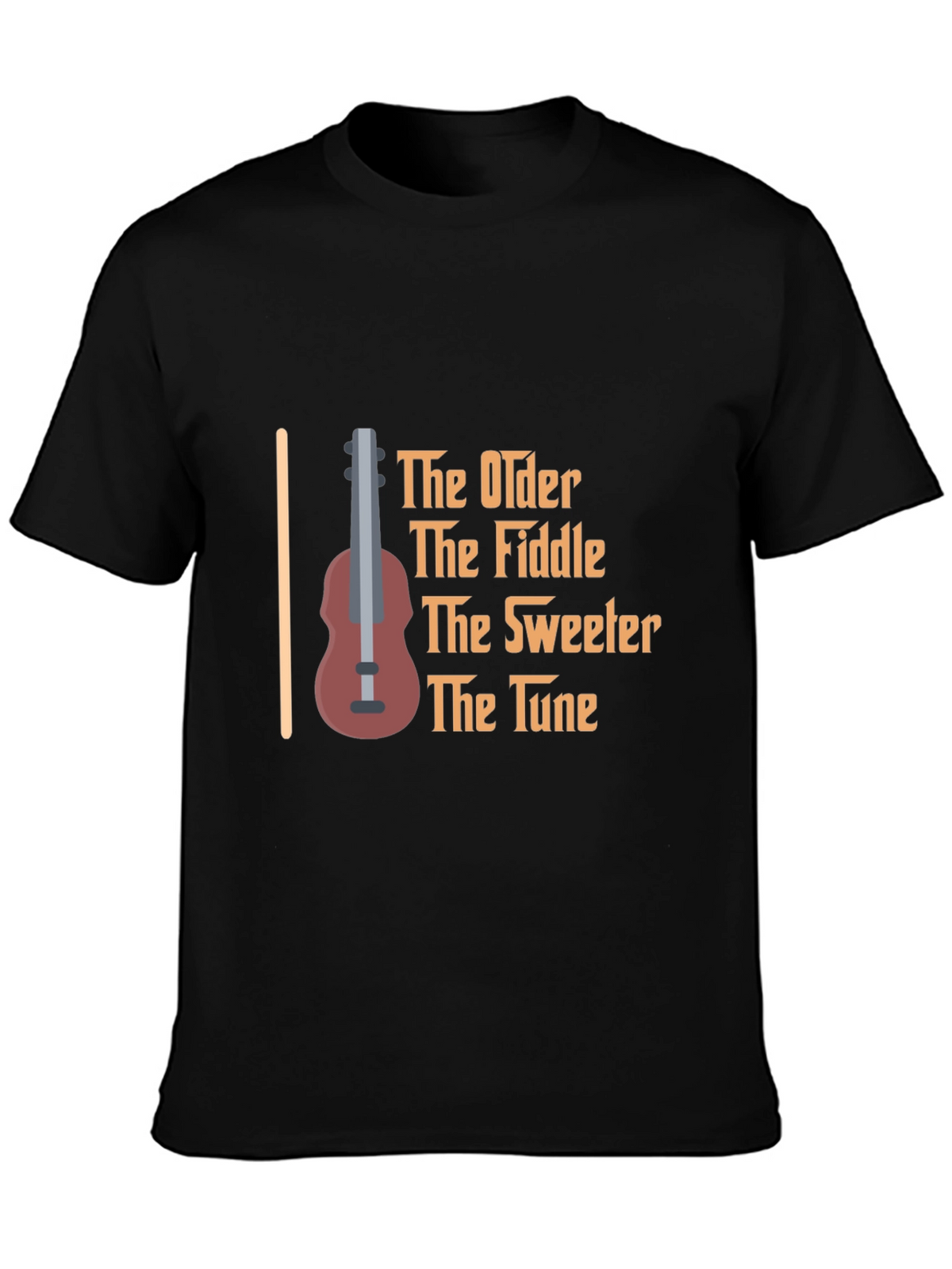 The Older The Fiddle Black T-Shirt