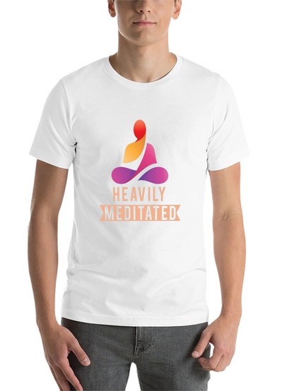 Heavily Meditated Black T-Shirt - Zen Vibes