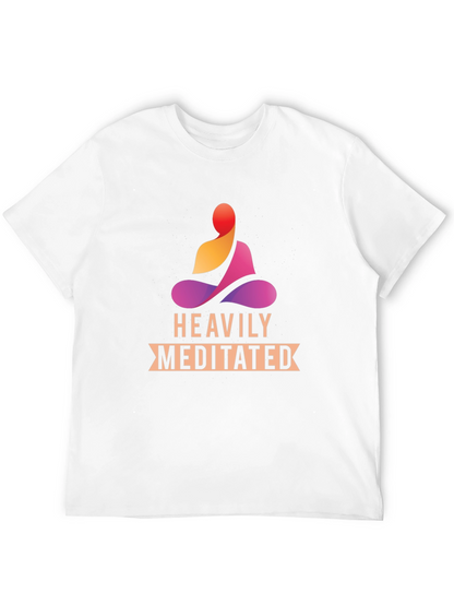 Heavily Meditated Black T-Shirt - Zen Vibes