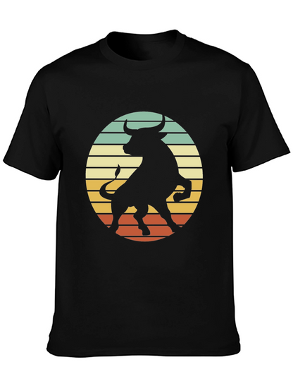 Retro Bull Silhouette Graphic Tee