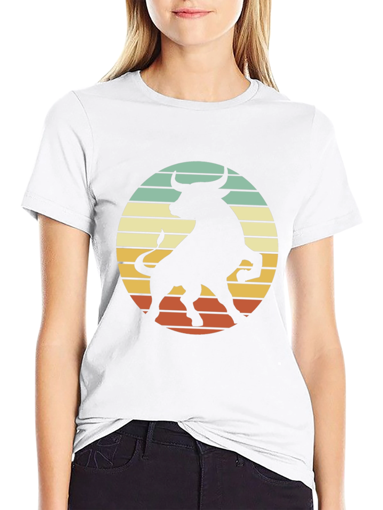 Retro Bull Silhouette Graphic Tee