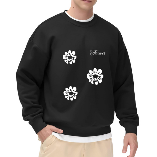 Forever Floral Minimal Aesthetic Crewneck Sweatshirt