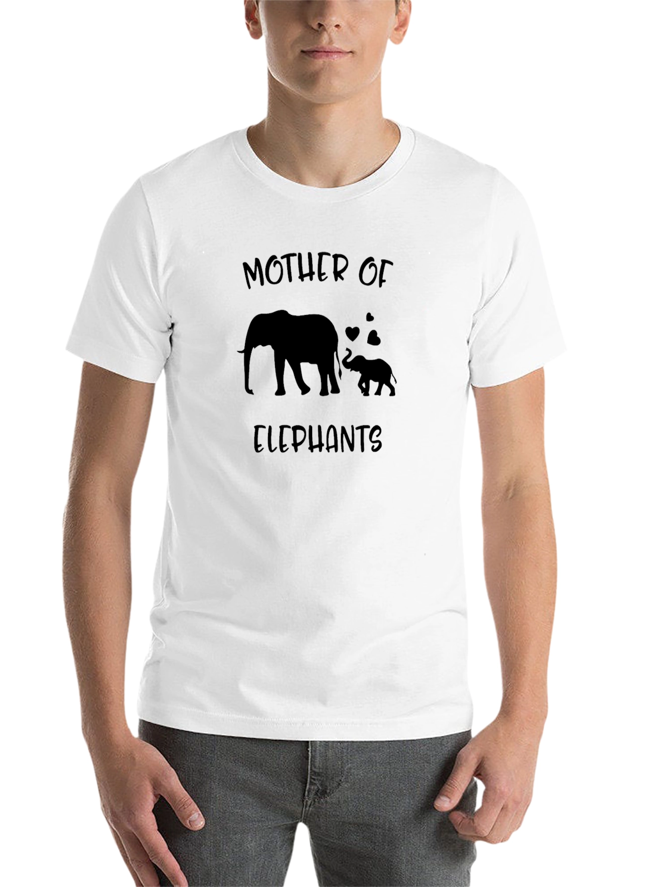 Mother of Elephants Graphic Tee - Black Cotton Shirt