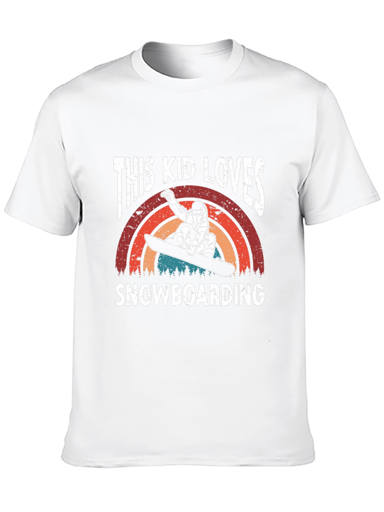This Kid Loves Snowboarding T-Shirt - Black
