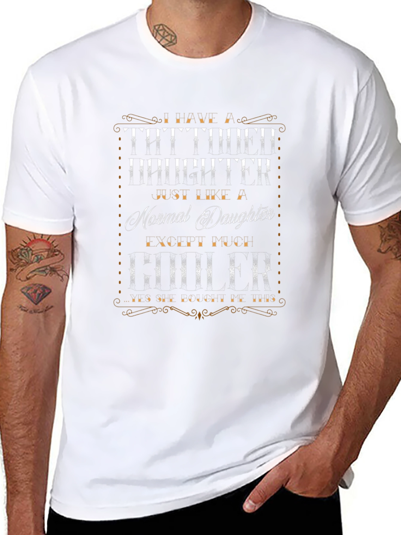 Tattooed Daughter Graphic T-Shirt - Quirky & Stylish!