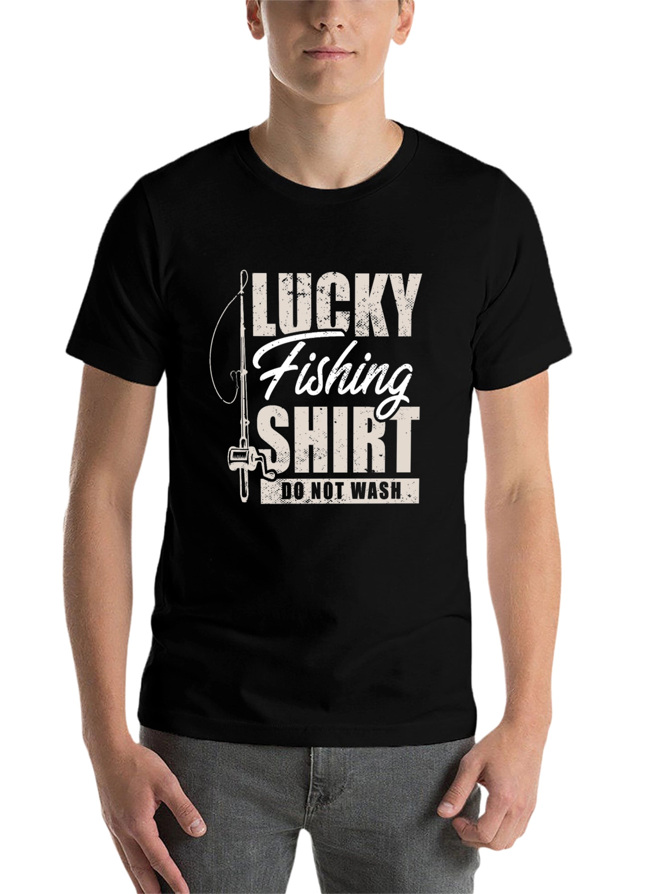 Lucky Fishing Shirt - Novelty Graphic Tee