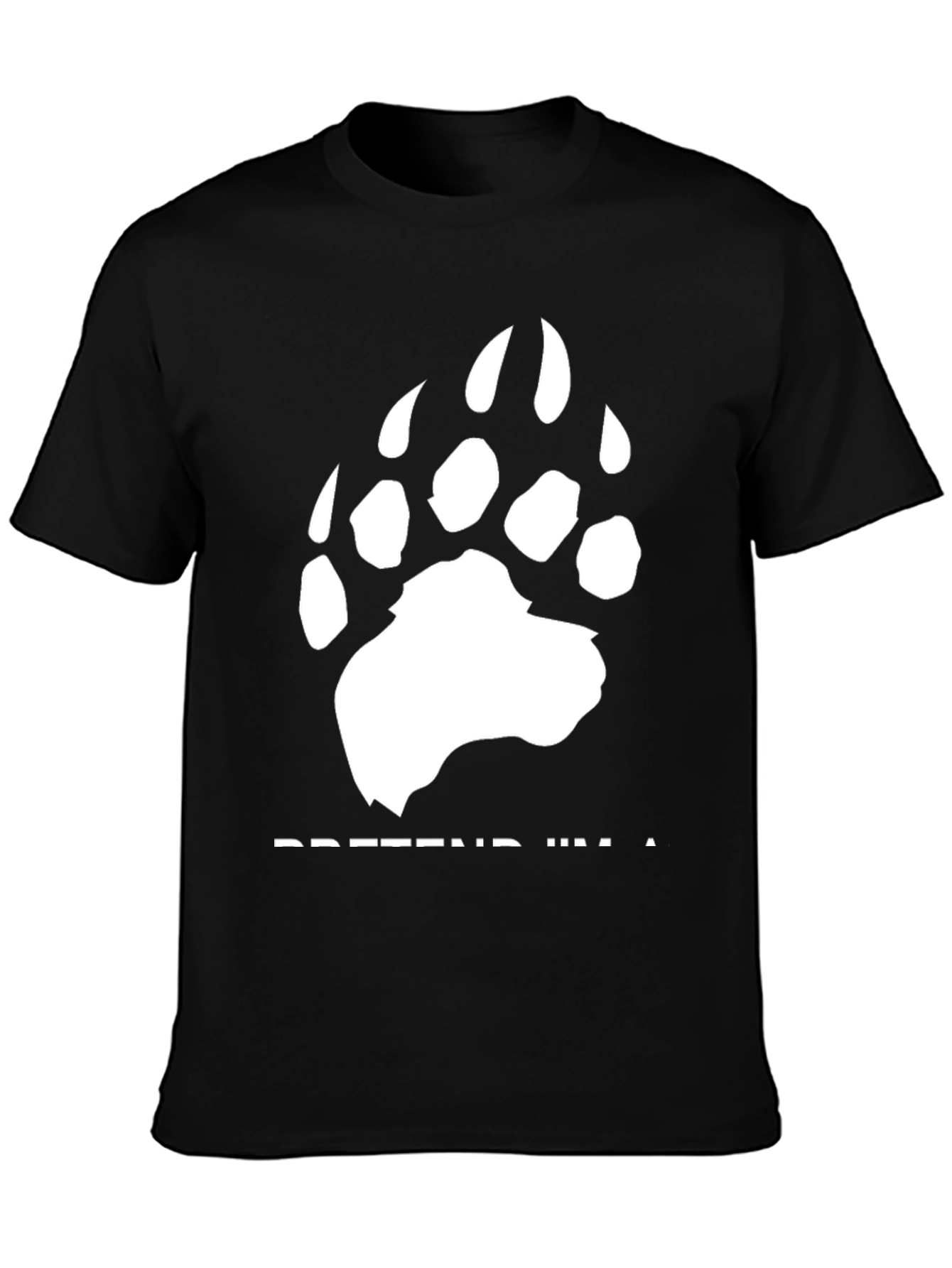 Pretend Im a Bear Graphic Tee - Black
