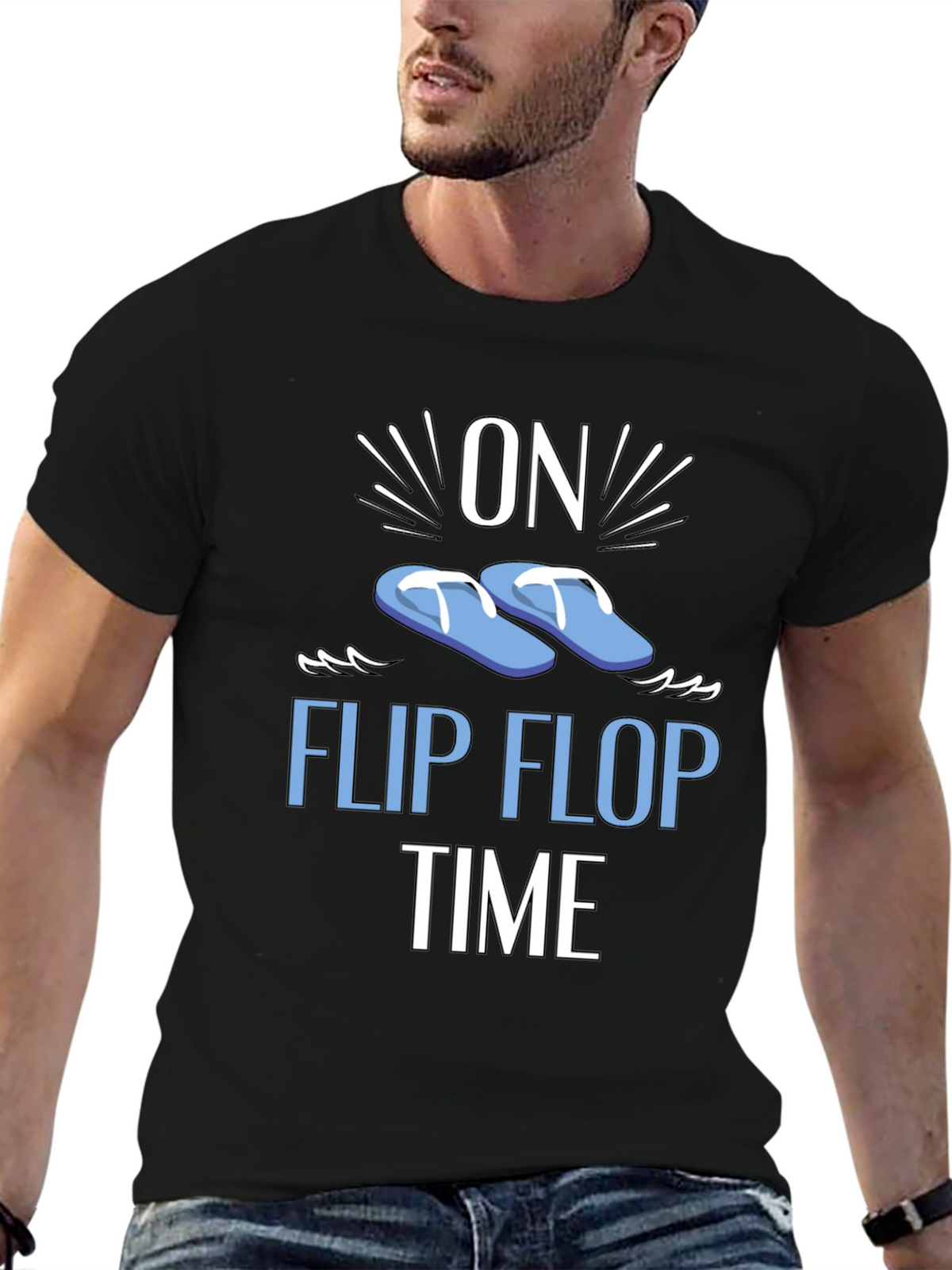 On Flip Flop Time Graphic T-Shirt