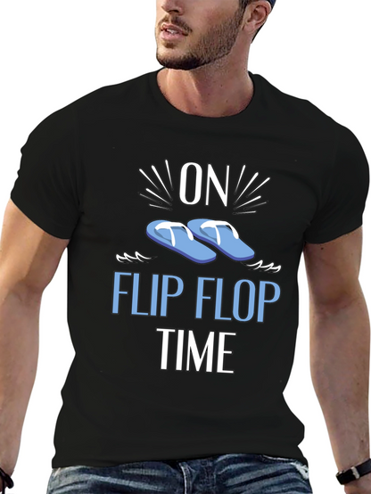 On Flip Flop Time Graphic T-Shirt