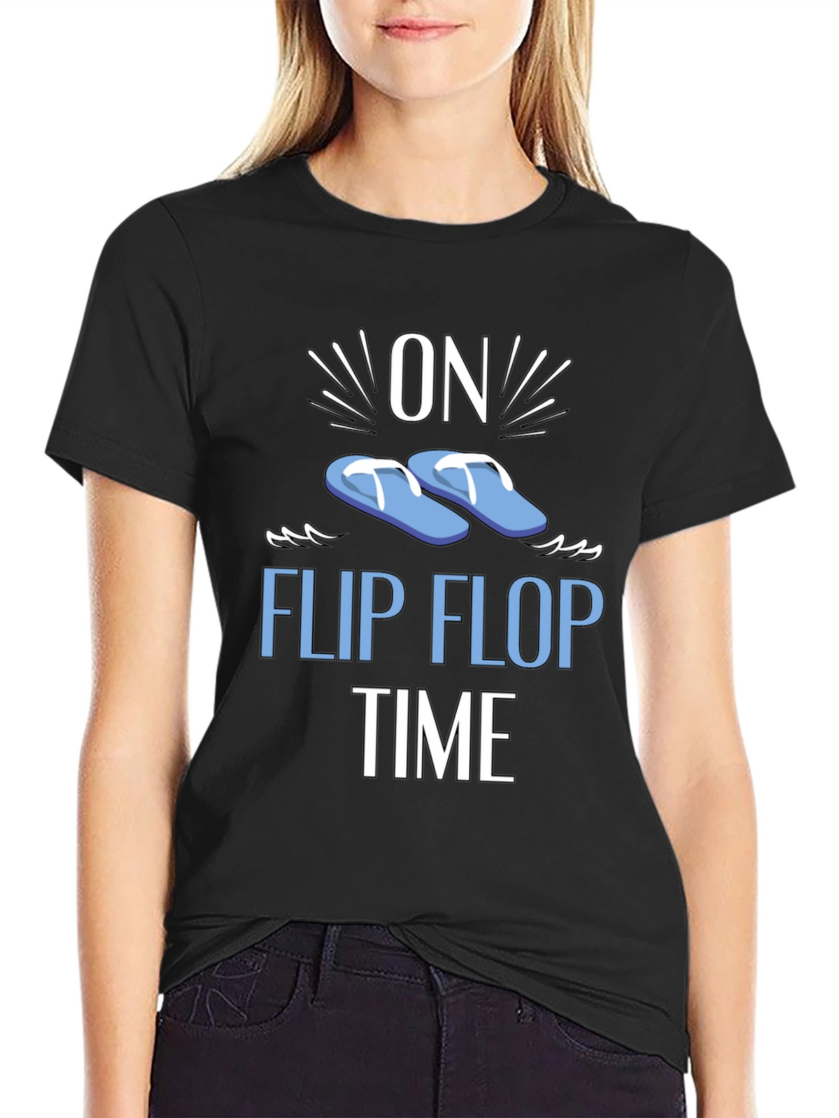 On Flip Flop Time Graphic T-Shirt