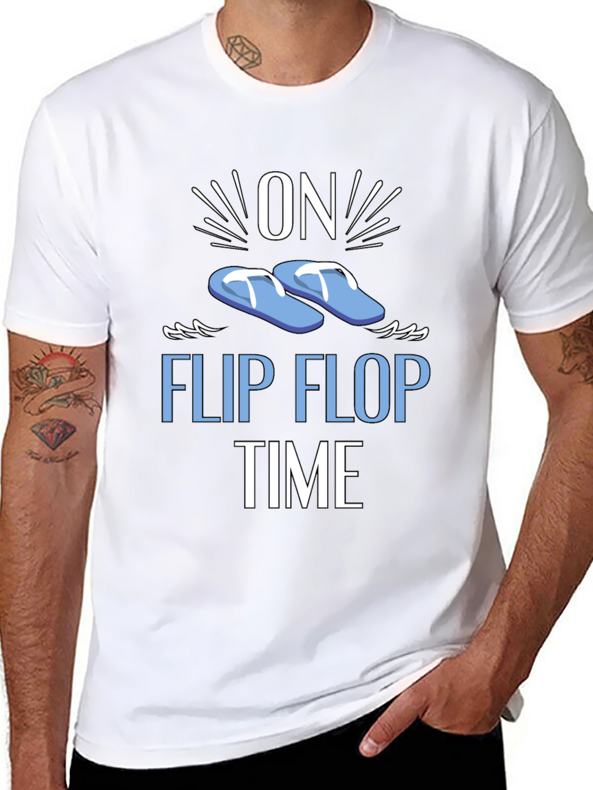 On Flip Flop Time Graphic T-Shirt