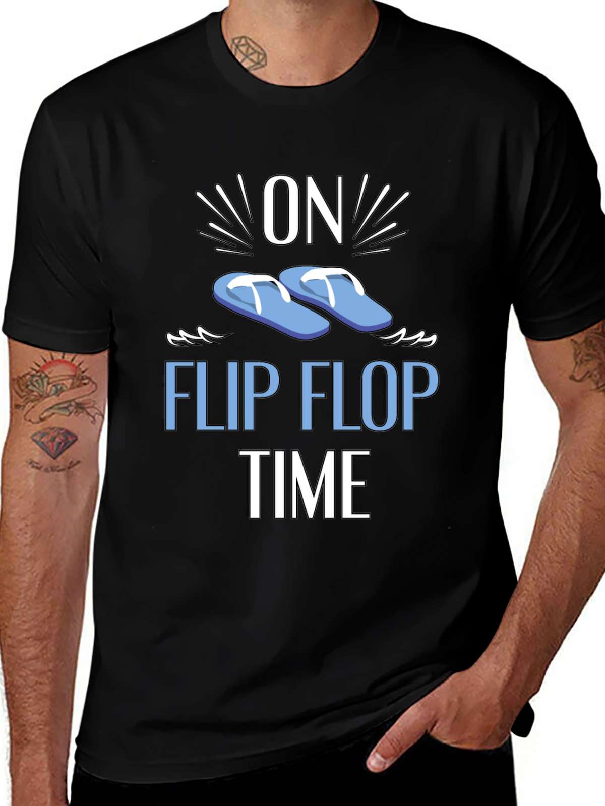 On Flip Flop Time Graphic T-Shirt