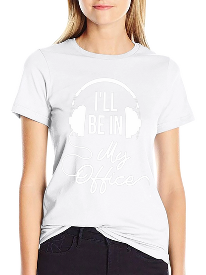 Ill Be In My Office Headphones Graphic Tee
