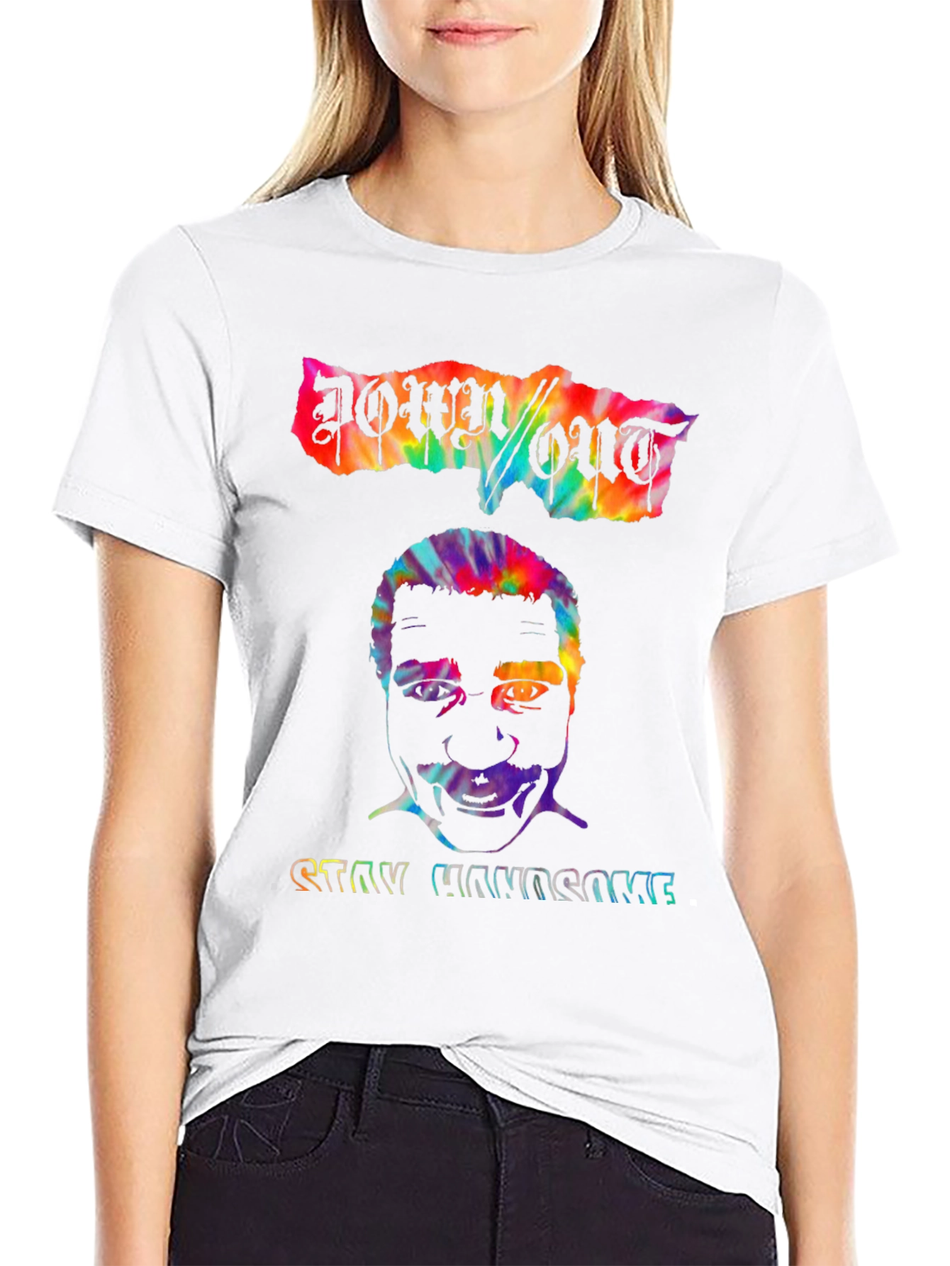 Down/Out Stay Handsome Graphic Tee - Mens Black T-Shirt